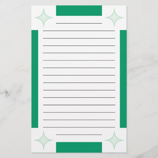 Aarde (groen) briefpapier (Voorkant)