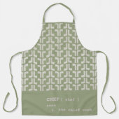 Aarde-groen CHEF Med Cloth Tribal Africa Pattern Schort (Voorkant)