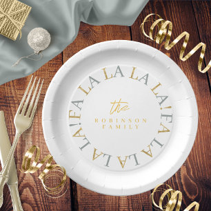 Aarde Groen Goud Kerstmis Fa La ID1009 Papieren Bordje