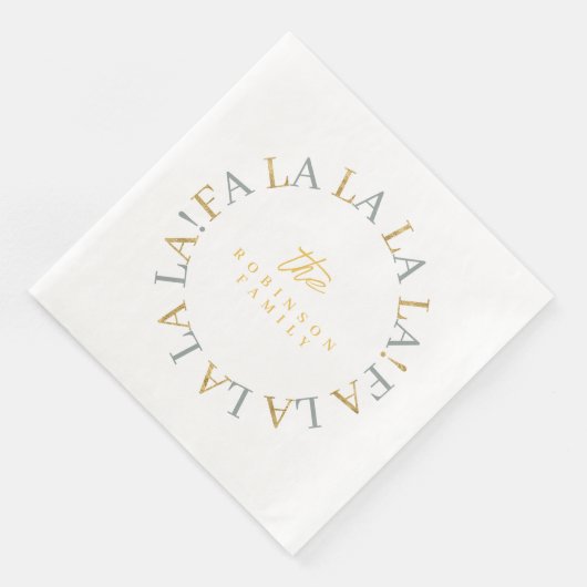 Aarde Groen Goud Kerstmis Fa La ID1009 Servet (Hoek)