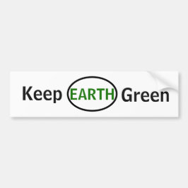 Aarde groen houden bumpersticker