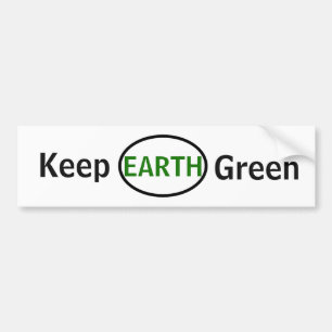 Aarde groen houden bumpersticker