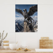 Aarde Gryphon Rotsachtige Toppen Print (Keuken)