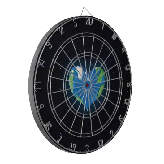 aarde hart dartbord (Voorkant Links)