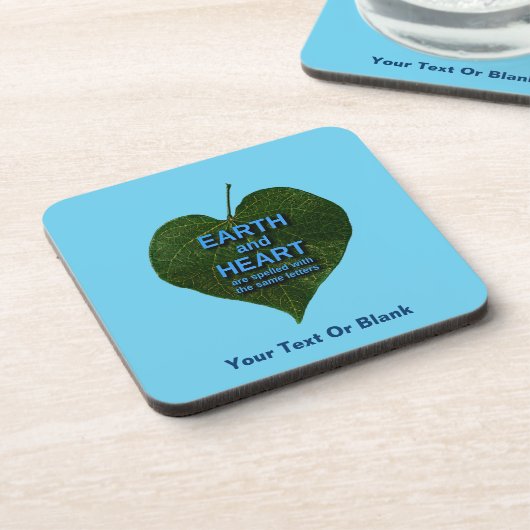 Aarde - Heart Anagram Bier Onderzetter (Linkerzijde)