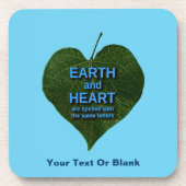 Aarde - Heart Anagram Bier Onderzetter (Voorkant)