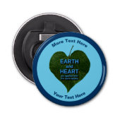 Aarde - Heart Anagram Button Flesopener (Voorkant)