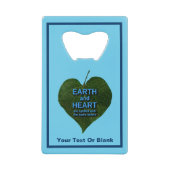 Aarde - Heart Anagram Creditkaart Flessenopener (Voorkant)