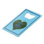 Aarde - Heart Anagram Creditkaart Flessenopener (Achterkant Gekanteld)