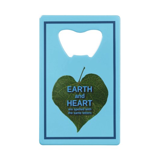 Aarde - Heart Anagram Creditkaart Flessenopener (Achterkant)
