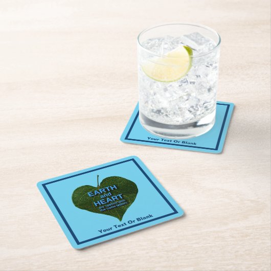 Aarde - Heart Anagram Kartonnen Onderzetters (Insitu)