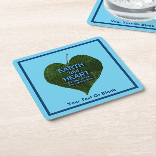 Aarde - Heart Anagram Kartonnen Onderzetters (Schuin)