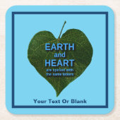 Aarde - Heart Anagram Kartonnen Onderzetters (Voorkant)