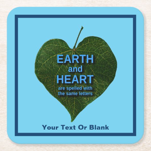 Aarde - Heart Anagram Kartonnen Onderzetters (Voorkant)