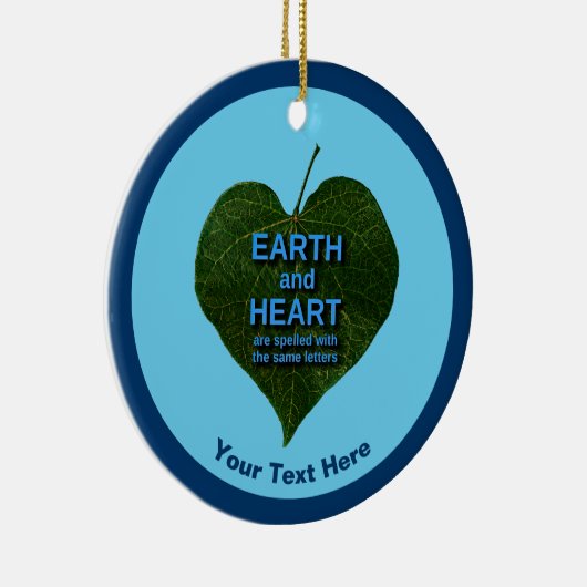 Aarde - Heart Anagram Keramisch Ornament (Rechts)