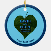 Aarde - Heart Anagram Keramisch Ornament (Achterkant)