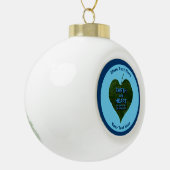Aarde - Heart Anagram Keramische Bal Ornament (Links)