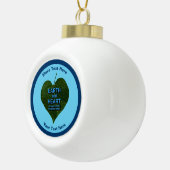 Aarde - Heart Anagram Keramische Bal Ornament (Rechts)