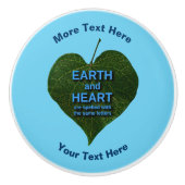 Aarde - Heart Anagram Keramische Knop (Voorkant)