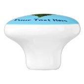 Aarde - Heart Anagram Keramische Knop (Zijkant)