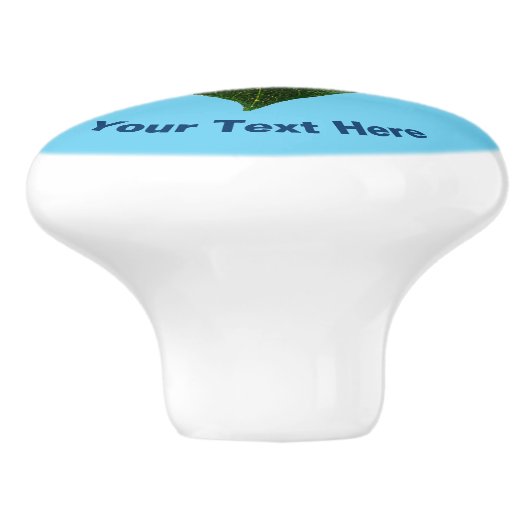 Aarde - Heart Anagram Keramische Knop (Zijkant)