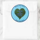 Aarde - Heart Anagram Ronde Sticker (Tas)