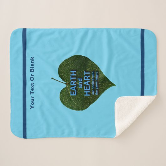 Aarde - Heart Anagram Sherpa Deken (Voorkant (horizontaal))