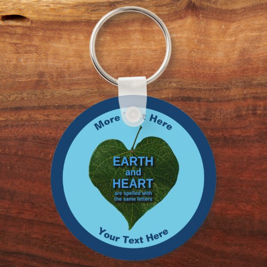 Aarde - Heart Anagram Sleutelhanger (Voorkant)