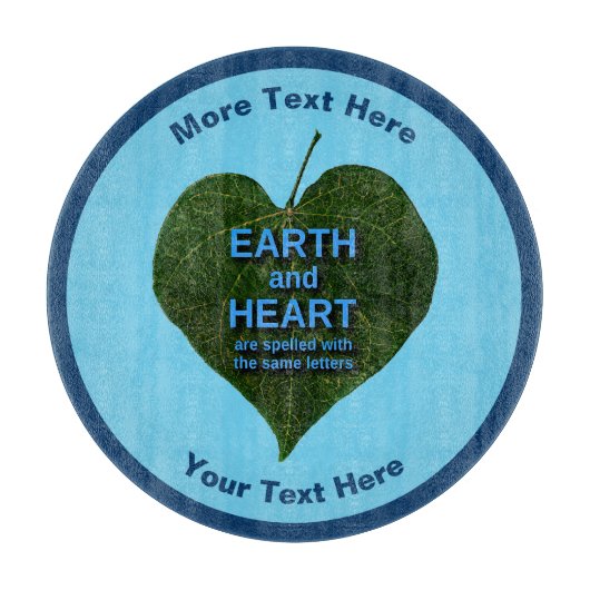 Aarde - Heart Anagram Snijplank (Voorkant)