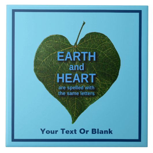 Aarde - Heart Anagram Tegeltje (Voorkant)