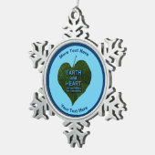 Aarde - Heart Anagram Tin Sneeuwvlok Ornament (Rechts)