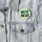 Aarde Helemaal in de War Standaard, 2¼ Inch Ronde Button 5,7 Cm (In situ)