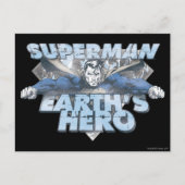 Aarde hero - blauw briefkaart (Voorkant)