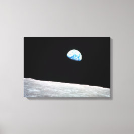 Aarde - het Lunar Perspectief Canvas Afdruk