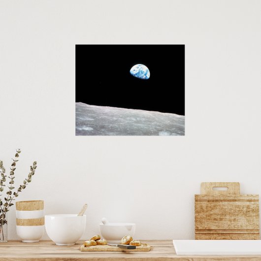 Aarde - het Lunar Perspectief Poster (Keuken)