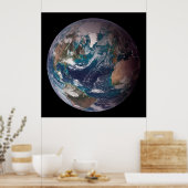 Aarde: Het Westerne halfrond Poster (Keuken)