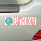 Aarde-hoax (vlakke aarde) bumpersticker (Op auto)