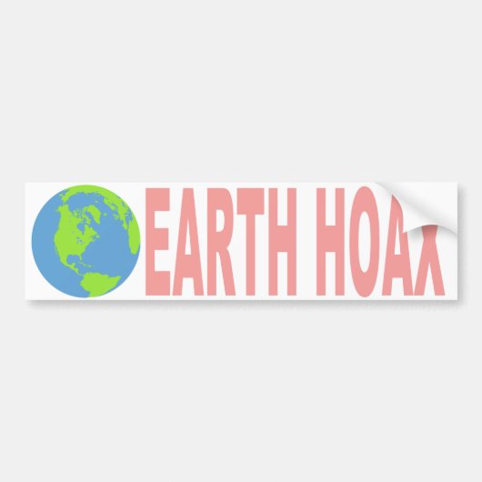 Aarde-hoax (vlakke aarde) bumpersticker (Voorkant)