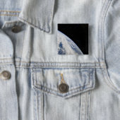 Aarde-horizon en de duisternis van de ruimte vierkante button 5,1 cm (In situ)