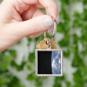 Aarde-horizon en de zwarte aard van ruimte 2 sleutelhanger (Hand)