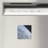 Aarde-horizon tegen de duisternis van de ruimte magneet (Insitu (Vaatwasser))