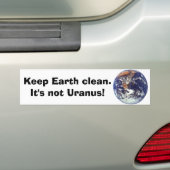 Aarde, hou de aarde schoon. bumpersticker (Op auto)