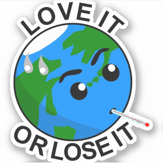 Aarde; hou ervan of verlies het sticker (Voorkant)