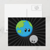 Aarde houdt van Moon Cute Briefkaart (Voorkant / Achterkant)