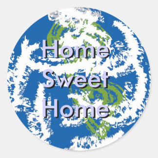 Aarde, Huis Sweet Home Ronde Sticker