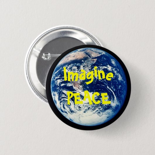 aarde, ImaginePEACE Ronde Button 5,7 Cm (Voorkant /achterkant)