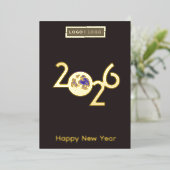 Aarde in 2026  - Professionele nieuwjaarskaart  Folie Uitnodiging (Staand Voorkant)