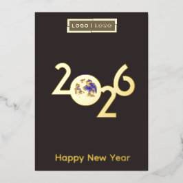 Aarde in 2026 - Professionele Nieuwjaarskaart geen Folie Uitnodiging