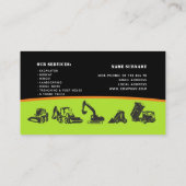 Aarde in beweging, graafmachine, landschapsarchite visitekaartje (Achterkant)