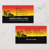 Aarde in beweging, graafmachine, landschapsarchite visitekaartje (Voorkant / Achterkant)